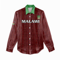 Custom Malawi Football Women Casual Shirt Come On Flames - Red - Wonder Print Shop