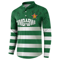Rugby Zimbabwe Custom Button Sweatshirt Go Champions Sables - Wonder Print Shop