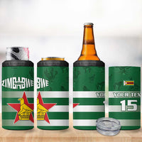 Rugby Zimbabwe Custom 4 in 1 Can Cooler Tumbler Go Champions Sables - Wonder Print Shop