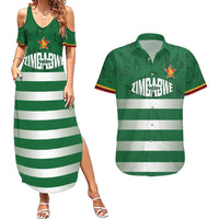 Rugby Zimbabwe Custom Couples Matching Summer Maxi Dress and Hawaiian Shirt Go Champions Sables - Wonder Print Shop