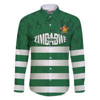 Rugby Zimbabwe Custom Family Matching Long Sleeve Bodycon Dress and Hawaiian Shirt Go Champions Sables - Wonder Print Shop