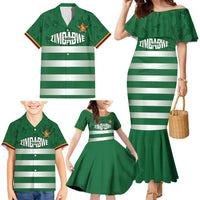 Rugby Zimbabwe Custom Family Matching Mermaid Dress and Hawaiian Shirt Go Champions Sables - Wonder Print Shop