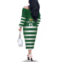 Rugby Zimbabwe Custom Family Matching Off The Shoulder Long Sleeve Dress and Hawaiian Shirt Go Champions Sables - Wonder Print Shop