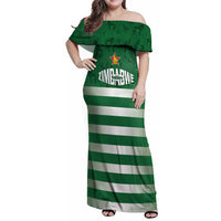 Rugby Zimbabwe Custom Family Matching Off Shoulder Maxi Dress and Hawaiian Shirt Go Champions Sables - Wonder Print Shop