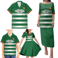Rugby Zimbabwe Custom Family Matching Puletasi and Hawaiian Shirt Go Champions Sables - Wonder Print Shop