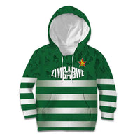 Rugby Zimbabwe Custom Kid Hoodie Go Champions Sables - Wonder Print Shop