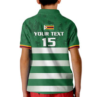 Rugby Zimbabwe Custom Kid Polo Shirt Go Champions Sables - Wonder Print Shop