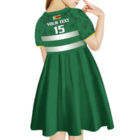 Rugby Zimbabwe Custom Kid Short Sleeve Dress Go Champions Sables - Wonder Print Shop