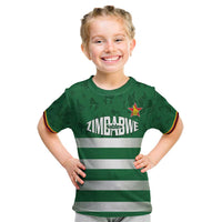 Rugby Zimbabwe Custom Kid T Shirt Go Champions Sables - Wonder Print Shop