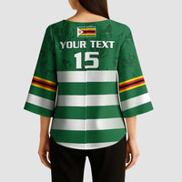 Rugby Zimbabwe Custom Kimono Sleeve Blouse Go Champions Sables - Wonder Print Shop