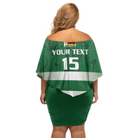Rugby Zimbabwe Custom Off Shoulder Short Dress Go Champions Sables - Wonder Print Shop