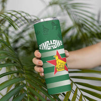 Rugby Zimbabwe Custom Skinny Tumbler Go Champions Sables - Wonder Print Shop