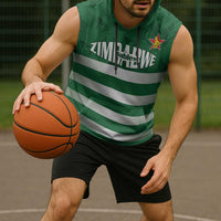 Rugby Zimbabwe Custom Sleeveless Hoodie Go Champions Sables - Wonder Print Shop