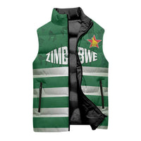 Rugby Zimbabwe Custom Sleeveless Puffer Jacket Go Champions Sables - Wonder Print Shop