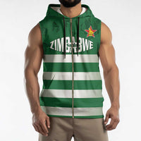 Rugby Zimbabwe Custom Sleeveless Zip Hoodie Go Champions Sables - Wonder Print Shop