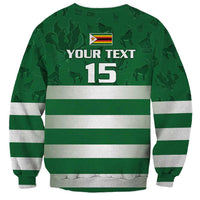 Rugby Zimbabwe Custom Sweatshirt Go Champions Sables - Wonder Print Shop
