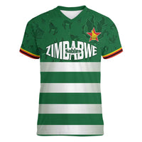 Rugby Zimbabwe Custom Women V-Neck T-Shirt Go Champions Sables - Wonder Print Shop