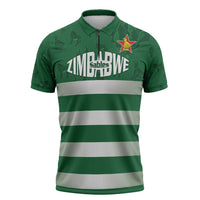 Rugby Zimbabwe Custom Zipper Polo Shirt Go Champions Sables - Wonder Print Shop