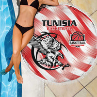 Tunisia Basketball Beach Blanket Go Eagles of Carthage - Wonder Print Shop