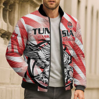 Custom Tunisia Basketball Bomber Puffer Jacket Go Eagles of Carthage - Wonder Print Shop