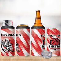 Custom Tunisia Basketball 4 in 1 Can Cooler Tumbler Go Eagles of Carthage - Wonder Print Shop