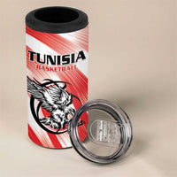 Custom Tunisia Basketball 4 in 1 Can Cooler Tumbler Go Eagles of Carthage - Wonder Print Shop