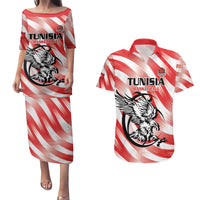 Custom Tunisia Basketball Couples Matching Puletasi and Hawaiian Shirt Go Eagles of Carthage - Wonder Print Shop