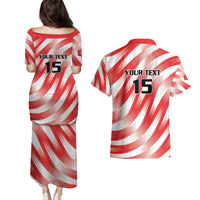 Custom Tunisia Basketball Couples Matching Puletasi and Hawaiian Shirt Go Eagles of Carthage - Wonder Print Shop