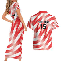 Custom Tunisia Basketball Couples Matching Short Sleeve Bodycon Dress and Hawaiian Shirt Go Eagles of Carthage - Wonder Print Shop