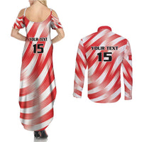 Custom Tunisia Basketball Couples Matching Summer Maxi Dress and Long Sleeve Button Shirt Go Eagles of Carthage - Wonder Print Shop