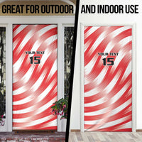 Custom Tunisia Basketball Door Cover Go Eagles of Carthage - Wonder Print Shop