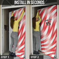 Custom Tunisia Basketball Door Cover Go Eagles of Carthage - Wonder Print Shop