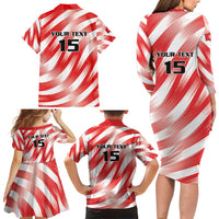 Custom Tunisia Basketball Family Matching Long Sleeve Bodycon Dress and Hawaiian Shirt Go Eagles of Carthage - Wonder Print Shop