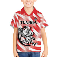 Custom Tunisia Basketball Family Matching Long Sleeve Bodycon Dress and Hawaiian Shirt Go Eagles of Carthage - Wonder Print Shop