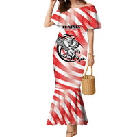 Custom Tunisia Basketball Family Matching Mermaid Dress and Hawaiian Shirt Go Eagles of Carthage - Wonder Print Shop