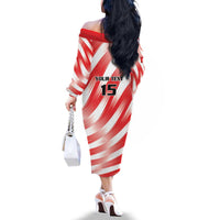 Custom Tunisia Basketball Family Matching Off The Shoulder Long Sleeve Dress and Hawaiian Shirt Go Eagles of Carthage - Wonder Print Shop