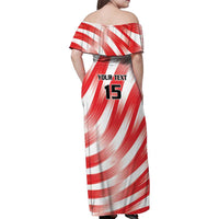 Custom Tunisia Basketball Family Matching Off Shoulder Maxi Dress and Hawaiian Shirt Go Eagles of Carthage - Wonder Print Shop