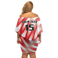 Custom Tunisia Basketball Family Matching Off Shoulder Short Dress and Hawaiian Shirt Go Eagles of Carthage - Wonder Print Shop