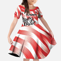 Custom Tunisia Basketball Family Matching Short Sleeve Bodycon Dress and Hawaiian Shirt Go Eagles of Carthage - Wonder Print Shop