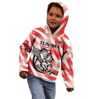 Custom Tunisia Basketball Kid Hoodie Go Eagles of Carthage - Wonder Print Shop