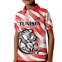 Custom Tunisia Basketball Kid Polo Shirt Go Eagles of Carthage - Wonder Print Shop