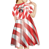 Custom Tunisia Basketball Kid Short Sleeve Dress Go Eagles of Carthage - Wonder Print Shop