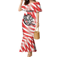 Custom Tunisia Basketball Mermaid Dress Go Eagles of Carthage - Wonder Print Shop