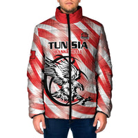 Custom Tunisia Basketball Padded Jacket Go Eagles of Carthage - Wonder Print Shop