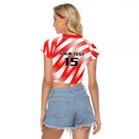 Custom Tunisia Basketball Raglan Cropped T Shirt Go Eagles of Carthage - Wonder Print Shop