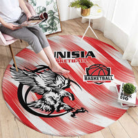Tunisia Basketball Round Carpet Go Eagles of Carthage - Wonder Print Shop