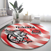 Tunisia Basketball Round Carpet Go Eagles of Carthage - Wonder Print Shop