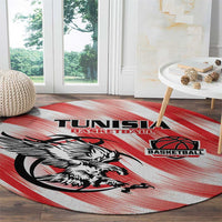 Tunisia Basketball Round Carpet Go Eagles of Carthage - Wonder Print Shop
