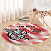 Tunisia Basketball Round Carpet Go Eagles of Carthage - Wonder Print Shop