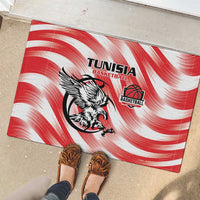 Tunisia Basketball Rubber Doormat Go Eagles of Carthage - Wonder Print Shop